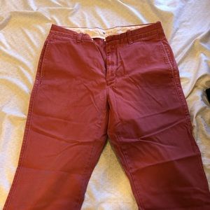 J Crew Classic Fit Pants. Salmon/Nantucket Red